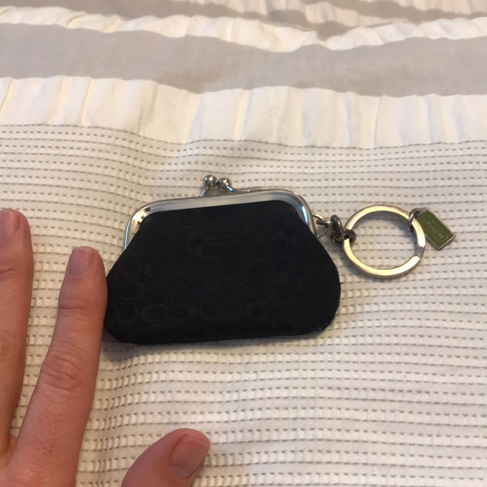 Coach Trademark C Logo Black Twist Lock Keychain Chan… Gem